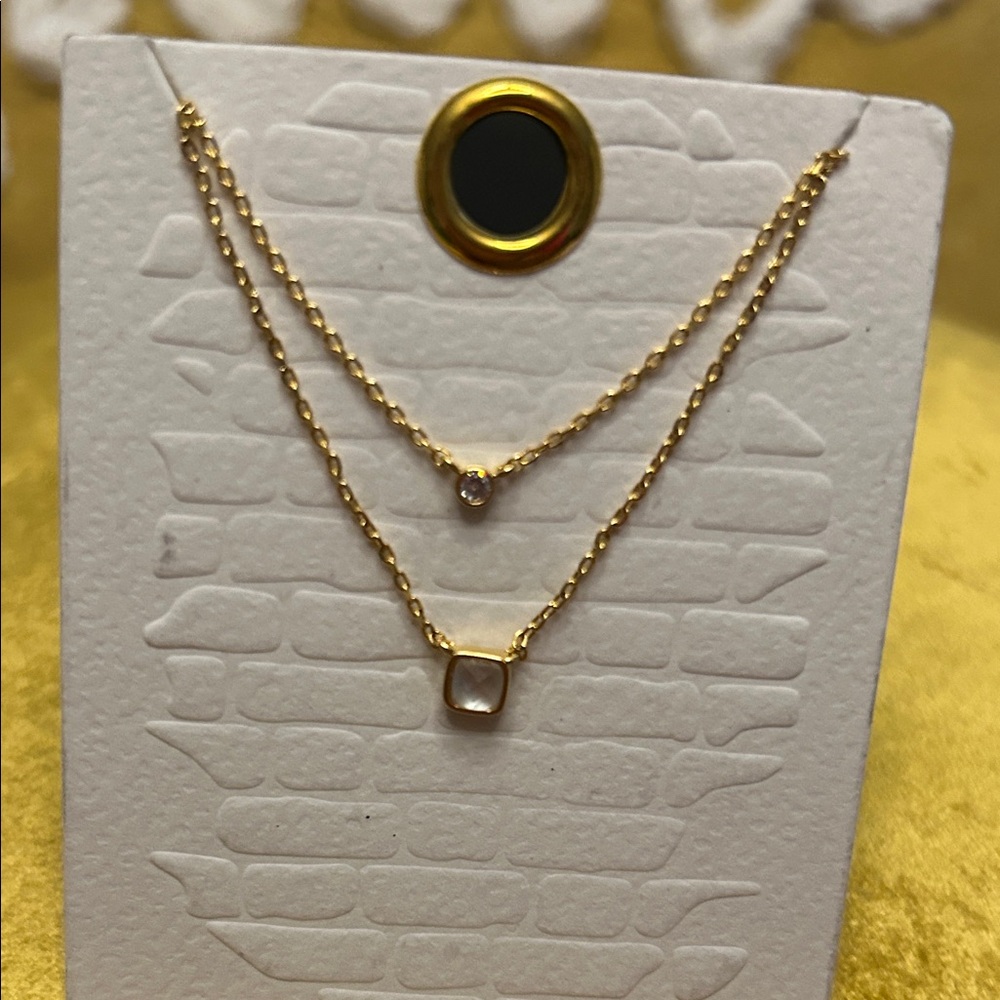 Elegant Gold Double Layer Necklace